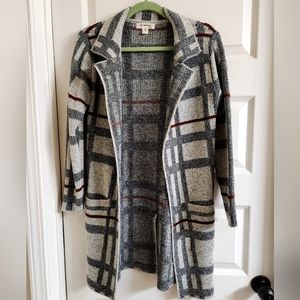 Long Sweater/Blazer. Soft yet structured.love the chestnut brown stripes. SZ Sm